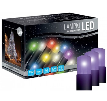LED osvětlení univerzální - klasická, fialová, 10 m