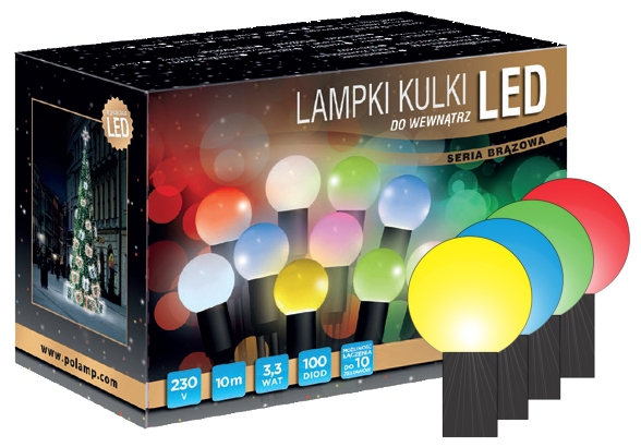 LED osvětlení vnitřní - koule, multicolor, 10 m