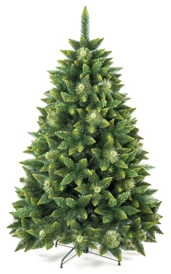 Umělá vánoční borovice s šiškami - zelená 100 cm