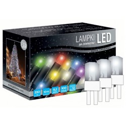 LED osvětlení univerzální - klasická, st. bílá, 10 m, bílý kabel