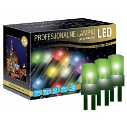 LED osvětlení venkovní - klasická, zelená, 10 m