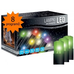 LED osvětlení univerzální - klasická, zelená 10 m, programátor