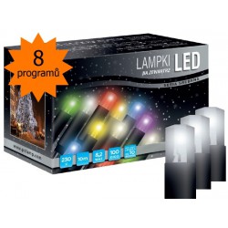 LED osvětlení univerzální - klasická, st. bílá 10 m, programátor
