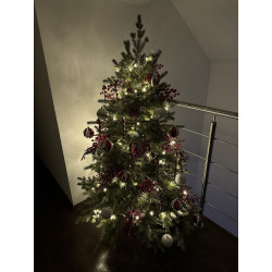 Umělý vánoční stromek - Smrk Stříbrný 180 cm PE