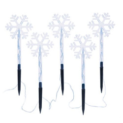 Solight LED zahradní osvětlení sněhové vločky 5ks